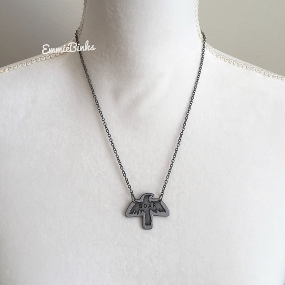 đź’Ą3for$28 New FP Soar Flying Eagle Pendant Necklace ~ Aged Silver Long Bird - Picture 6 of 13